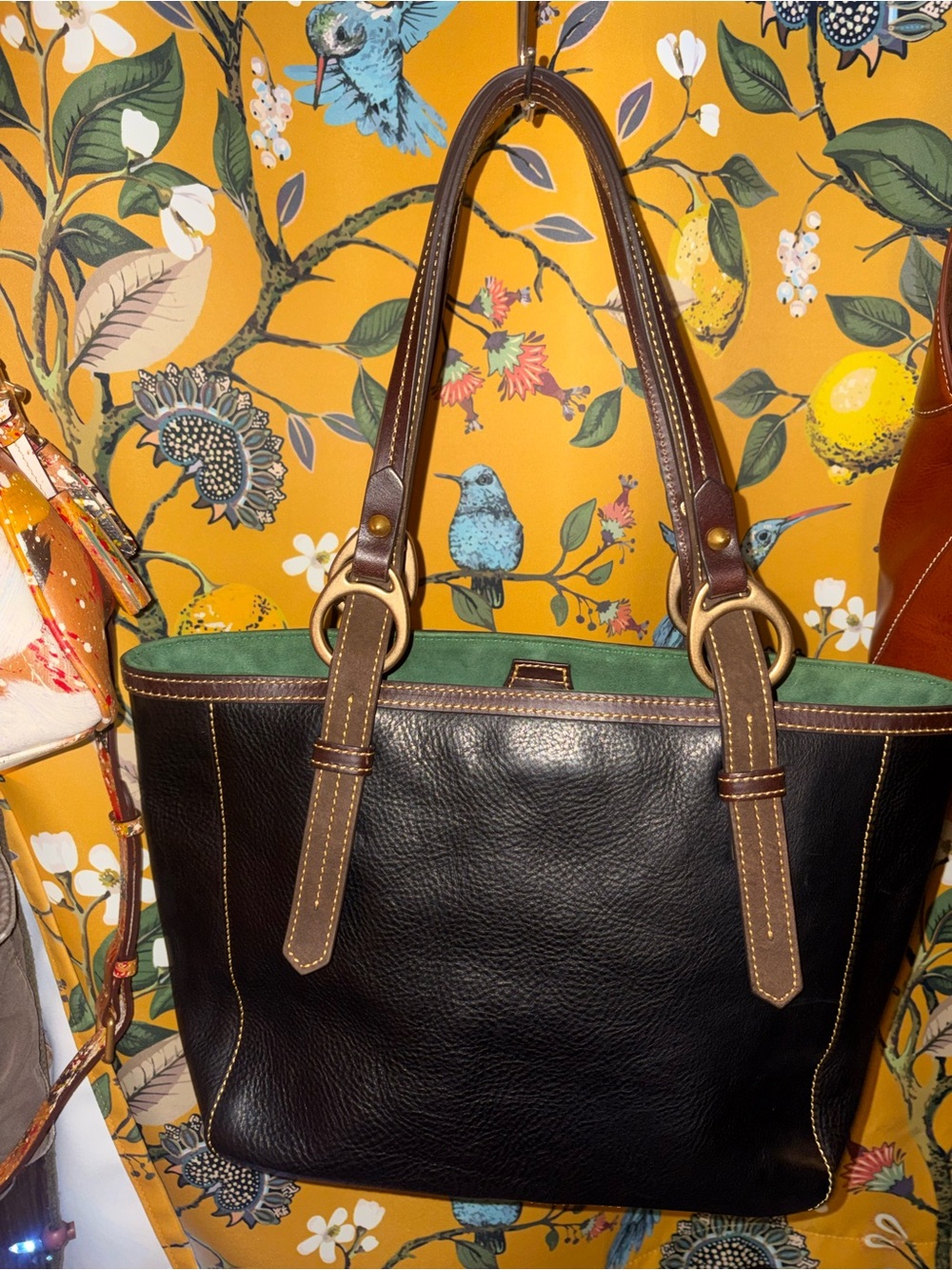 Dooney & Bourke Florentine Leather Suede East West Skylar Tote - Picture 5 of 7